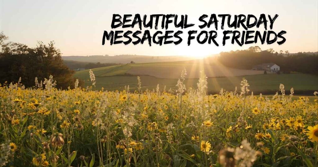 Beautiful Saturday Messages for Friends