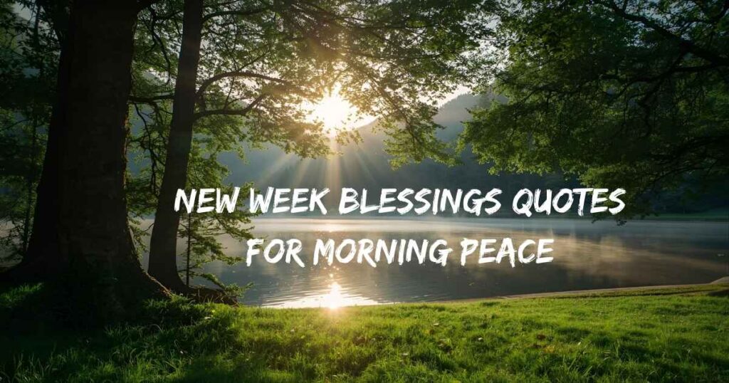 new week blessings quotes for Morning Peace
