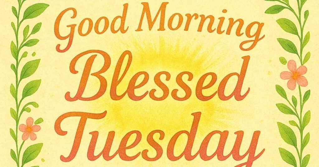 Good Morning Blessed Tuesday