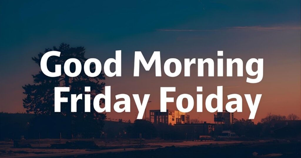 Good Morning Friday Images