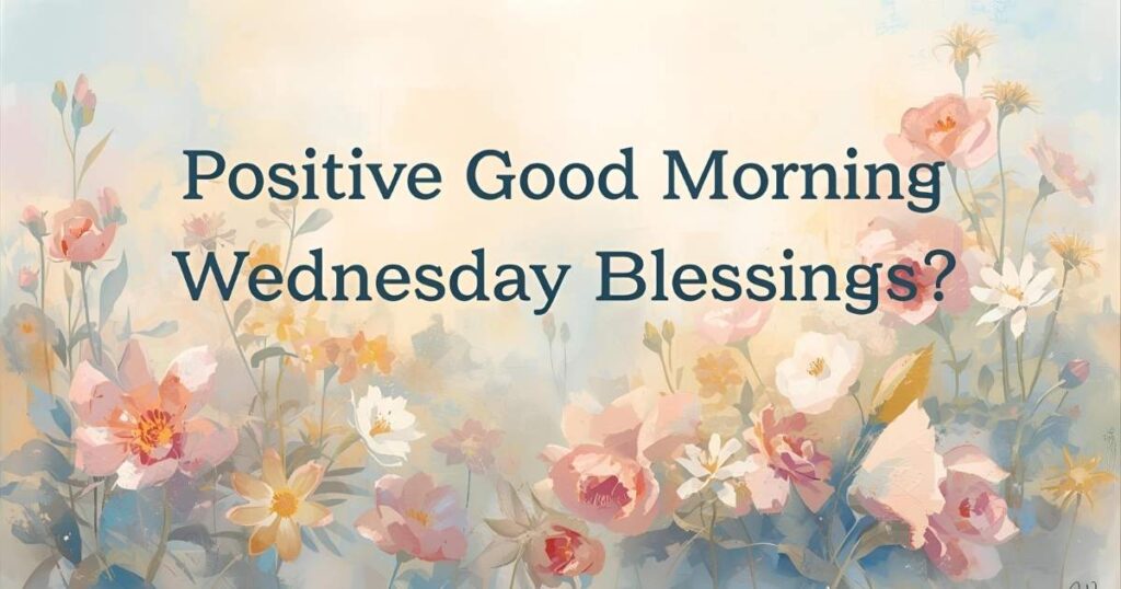 Positive Good Morning Wednesday Blessings