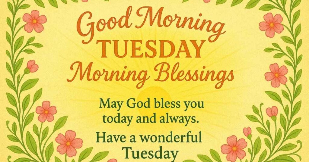 Positive Inspirational Tuesday Morning Blessings