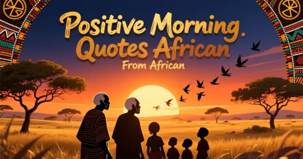 Positive Morning Quotes From African