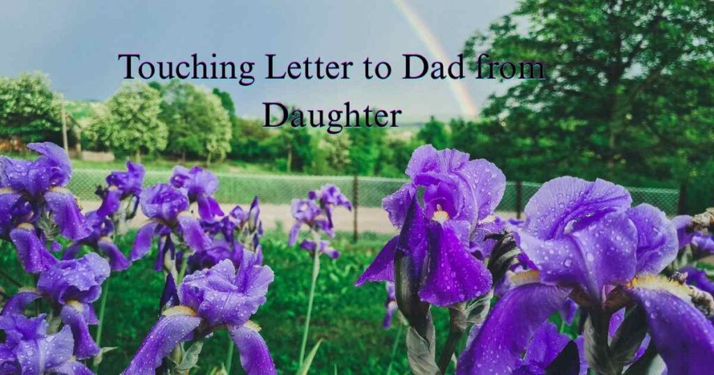 Touching Letter to Dad from Daughter