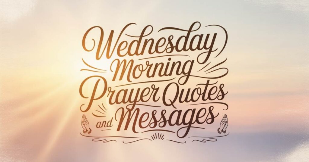 Wednesday Morning Prayer Quotes And Messages
