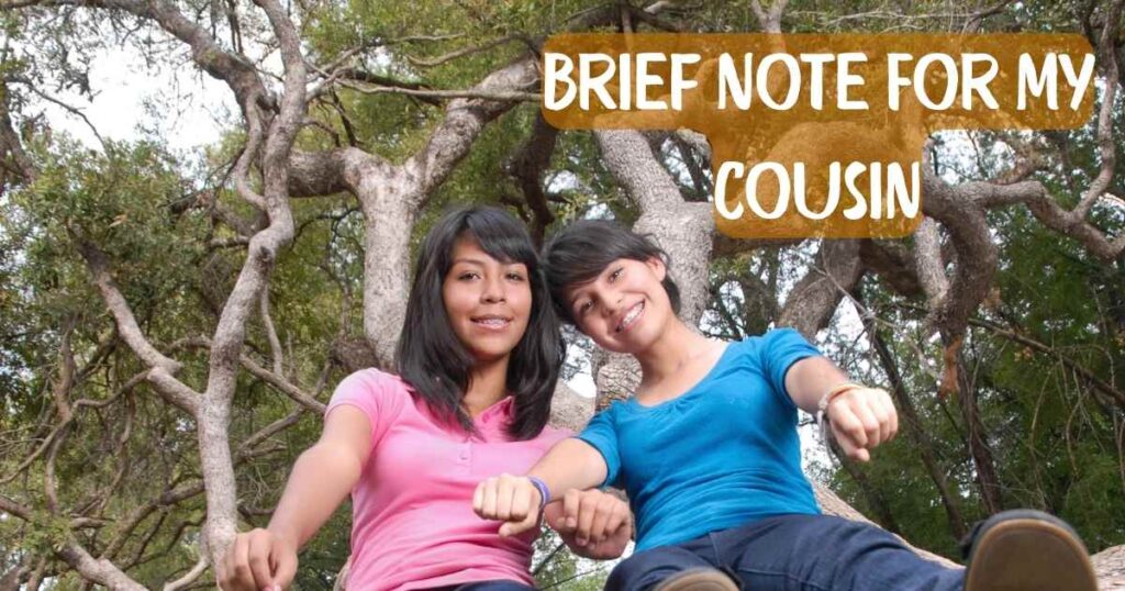 Brief Note For My Cousin