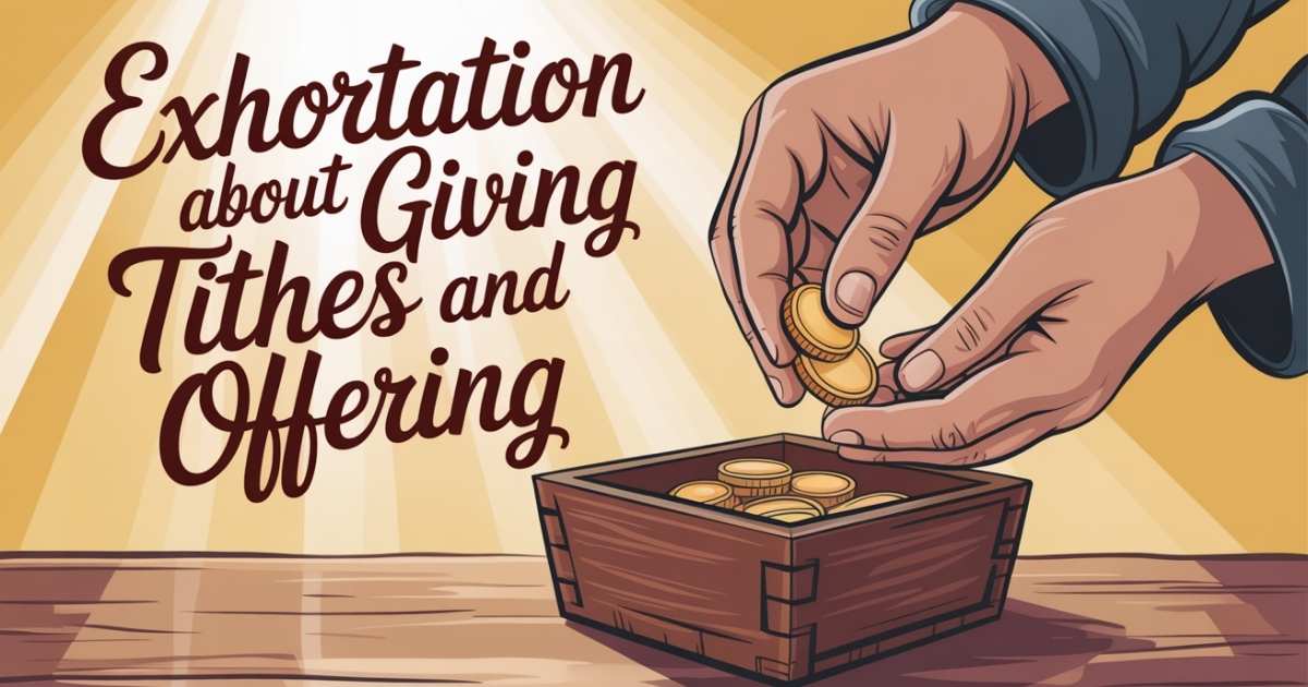 Exhortation About Giving Tithes And Offering