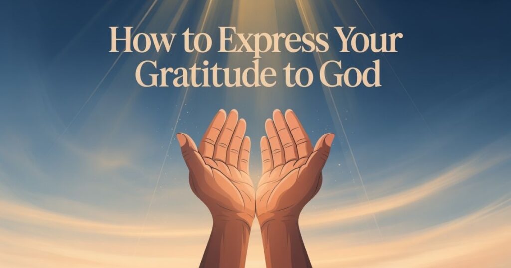 How To Express Your Gratitude To God