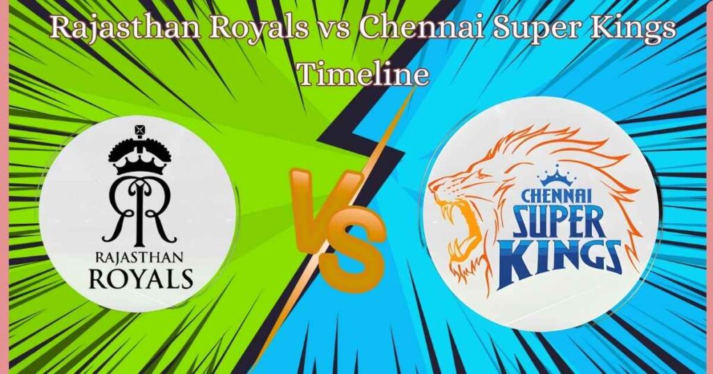 Rajasthan Royals vs Chennai Super Kings Timeline